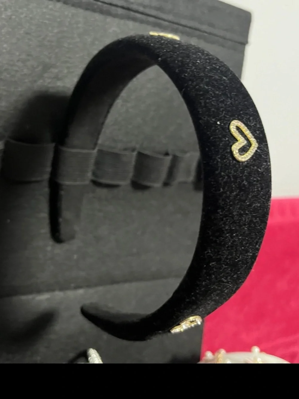 Black Heart Accent Headband - Unbranded